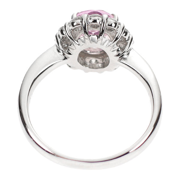 希少 Pt900 インペリアルトパーズ/ピンクトパーズ ダイヤモンド リング 1.30ct D0.35ct