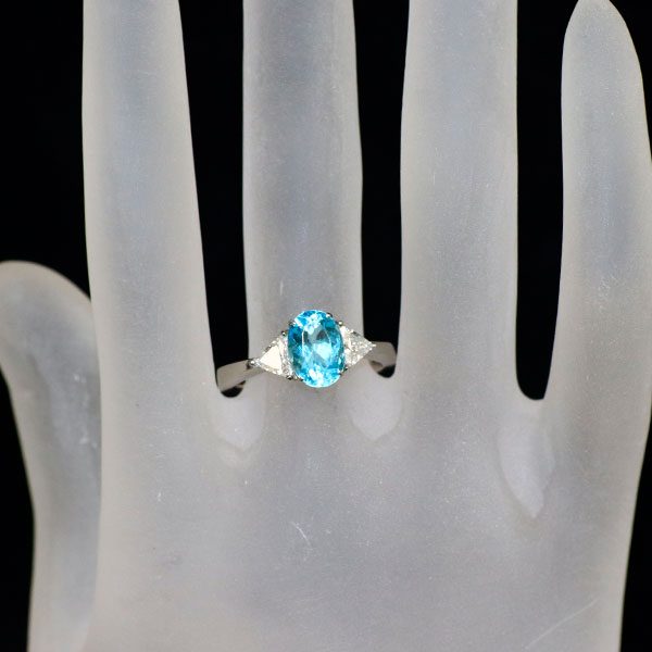 ミキモト 希少 Pt950 ブラジル産 パライバ トルマリン ダイヤモンド リング 1.80ct D0.50ct 《セルビー銀座店》【中古】