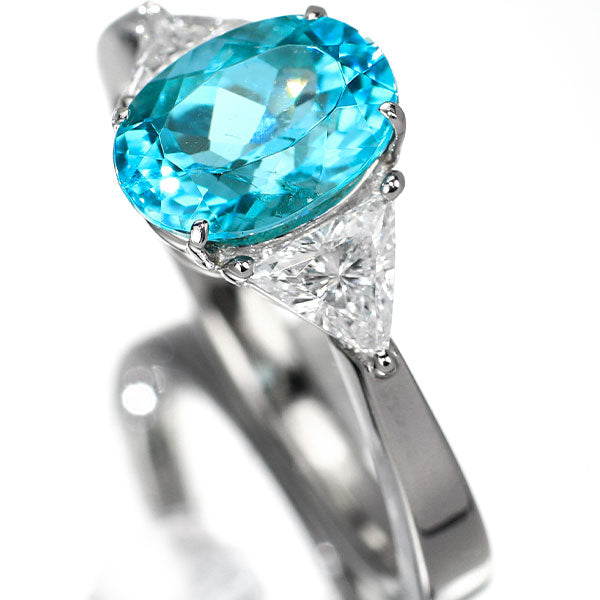 ミキモト 希少 Pt950 ブラジル産 パライバ トルマリン ダイヤモンド リング 1.80ct D0.50ct 《セルビー銀座店》【中古】
