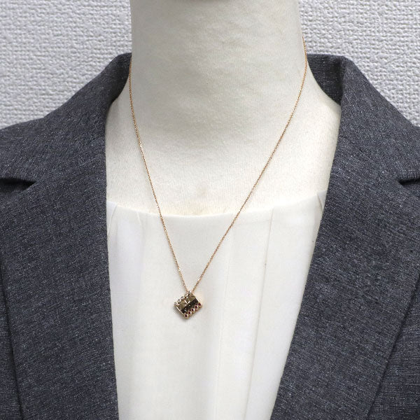 ヴァンドーム青山 K18PG スモーキー クオーツ ルビー ダイヤモンド ペンダントネックレス