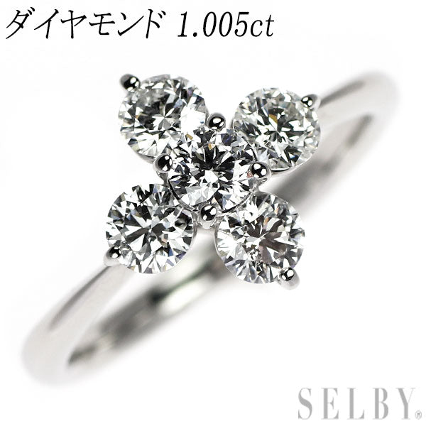 Pt900 ダイヤモンド リング 1.005ct フラワー