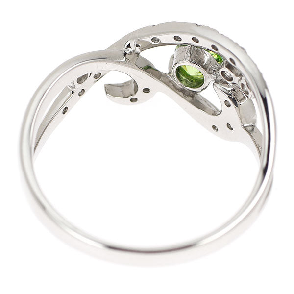 希少 Pt900 デマントイドガーネット ダイヤモンド リング 0.35ct D0.30ct