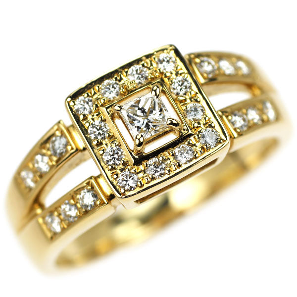 田崎真珠 K18YG ダイヤモンド リング 0.45ct