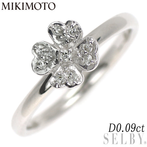 ペルリータミキモト K18WG ダイヤモンド リング 0.09ct フラワー ペルリータミキモト K18WG ダイヤモンド リング 0.09ct フラワー
