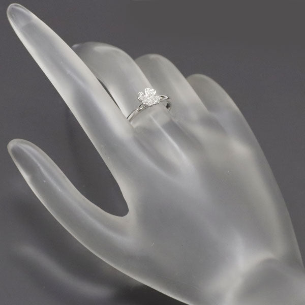 ペルリータミキモト K18WG ダイヤモンド リング 0.09ct フラワー