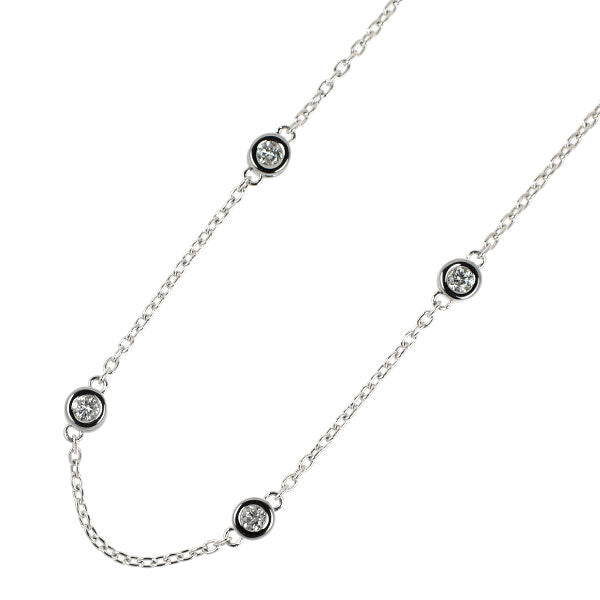 K18WG ダイヤモンド ネックレス 1.00ct ステーション