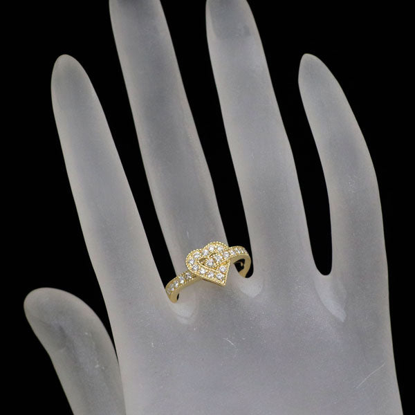 星の砂 K18YG ダイヤモンド リング 0.45ct ハート
