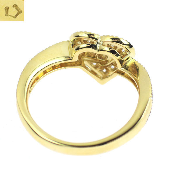星の砂 K18YG ダイヤモンド リング 0.45ct ハート