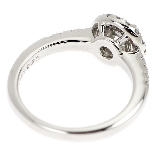 Pt900 ダイヤモンド リング 0.391ct H VS1 EXHC D0.22ct