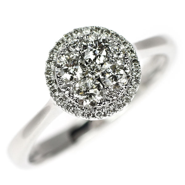 K18WG ダイヤモンド リング 0.50ct