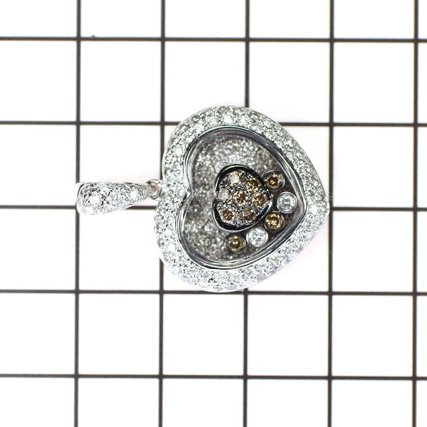 K18WG ダイヤモンド ペンダントトップ 1.50ct ハート