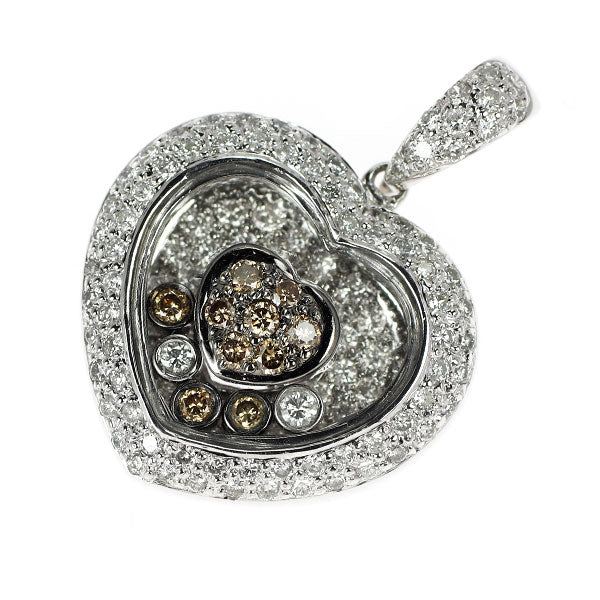 K18WG ダイヤモンド ペンダントトップ 1.50ct ハート