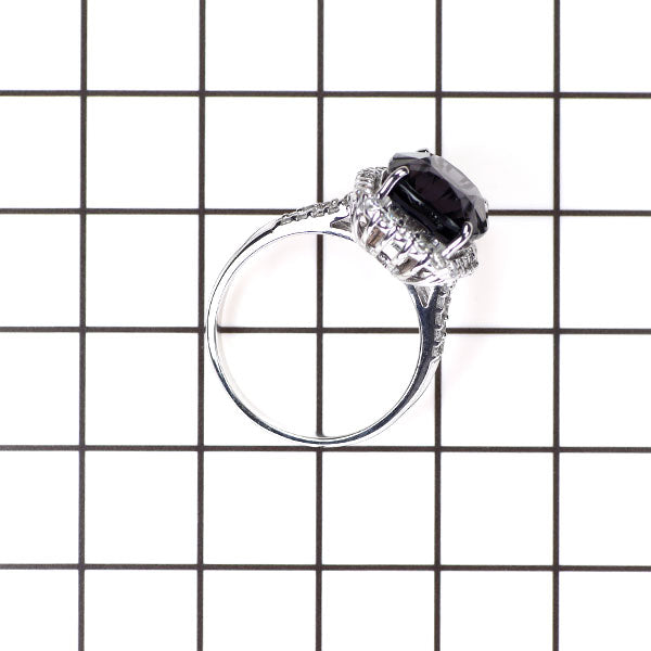 希少 K18WG スピネル ダイヤモンド リング 7.13ct D0.71ct