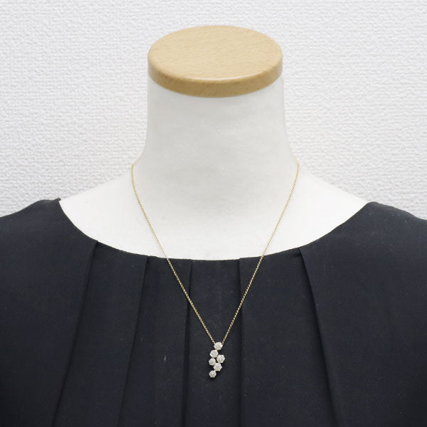 K18YG ダイヤモンド ペンダントネックレス 0.90ct フラワー K18YG ダイヤモンド ペンダントネックレス 0.90ct フラワー