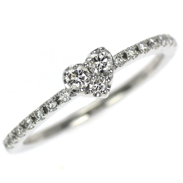 ポンテヴェキオ K18WG ダイヤモンド リング 0.18ct ハート