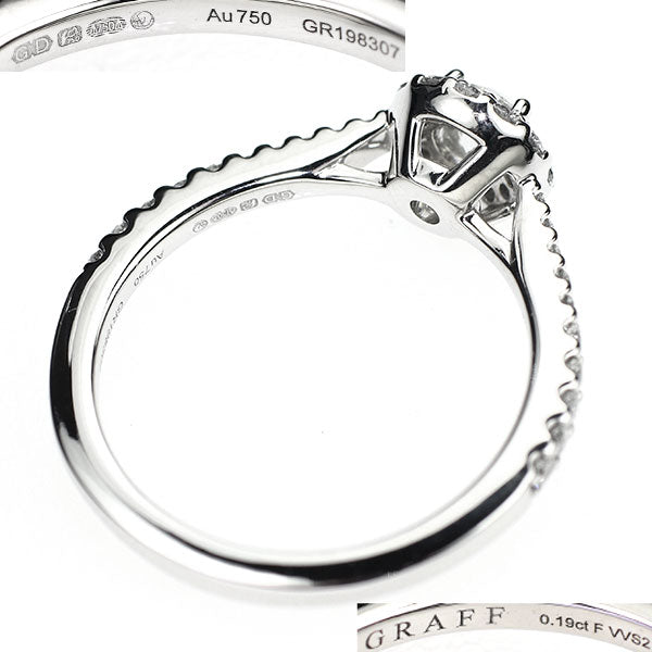 グラフ K18WG ダイヤモンド リング 0.19ct F VVS2 アイコンラウンド graff 《セルビー銀座店》【中古】 《セルビー銀座店》【中古】