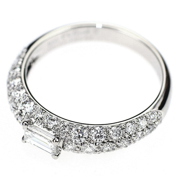ギメル Pt950 スクエアカットダイヤモンド パヴェ リング 0.265ct D0.794ct Gimel 《セルビー銀座店》【中古】 《セルビー銀座店》【中古】