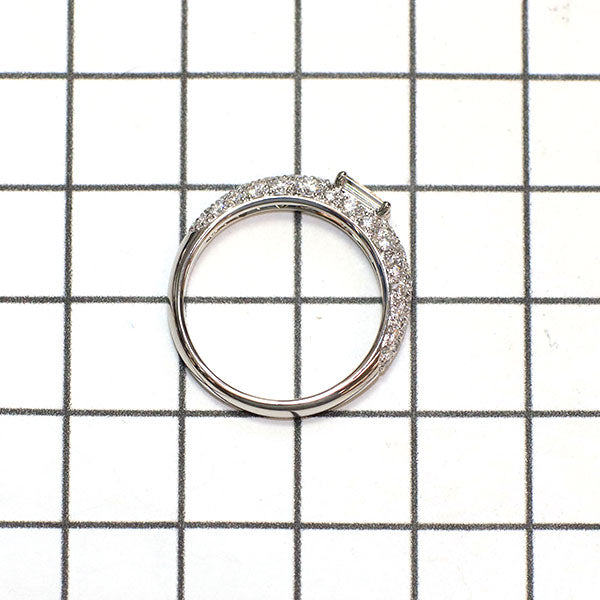 ギメル Pt950 スクエアカットダイヤモンド パヴェ リング 0.265ct D0.794ct Gimel 《セルビー銀座店》【中古】 《セルビー銀座店》【中古】