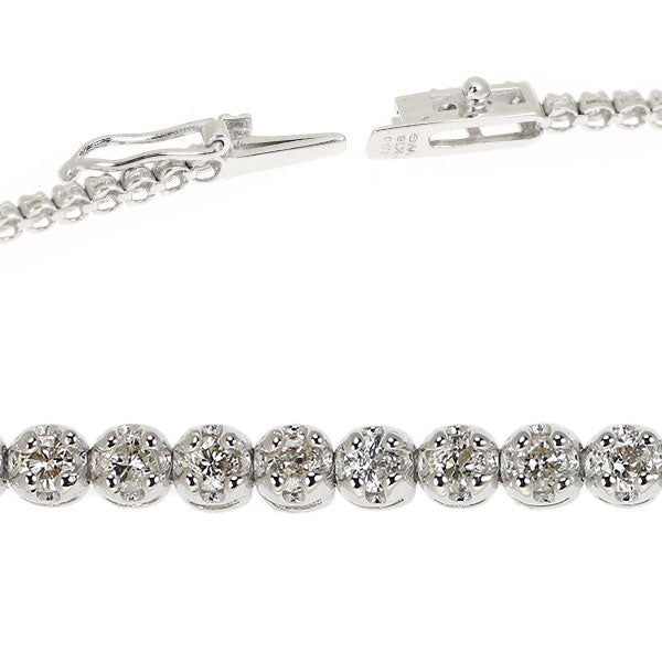 K18WG ダイヤモンド ブレスレット 1.00ct テニス