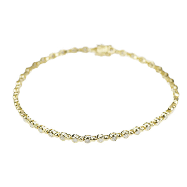K18YG ダイヤモンド ブレスレット 1.00ct テニス