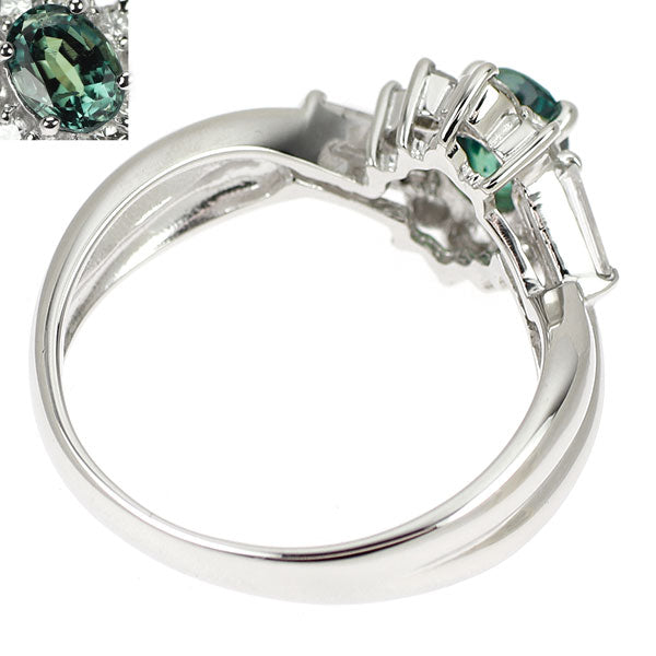 希少 Pt900 アレキサンドライト ダイヤモンド リング 0.575ct D0.40ct