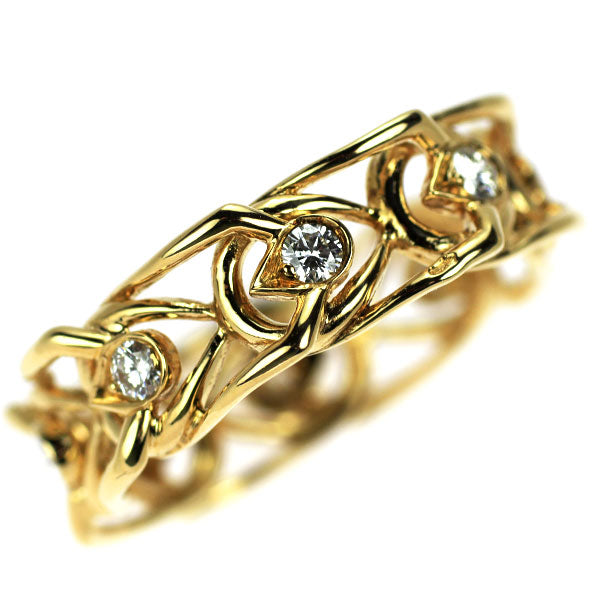 K18YG ダイヤモンド リング 0.35ct