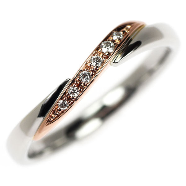 スタージュエリー Pt950/K18PG ダイヤモンド リング 0.02ct