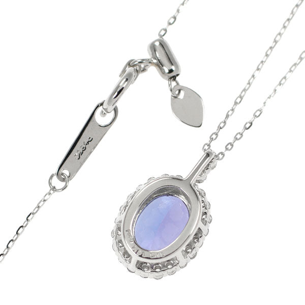 Pt タンザナイト ダイヤモンド ペンダントネックレス 1.58ct D0.15ct