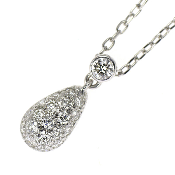 ミキモト K18WG ダイヤモンド ペンダントネックレス 0.27ct パヴェ