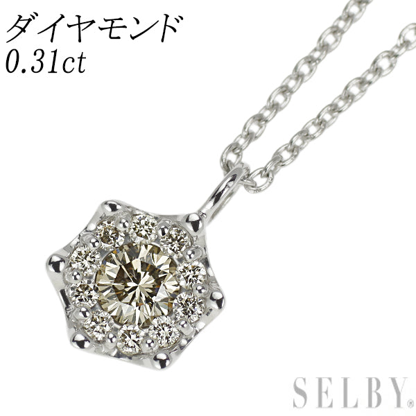 Pt900/ Pt850 ダイヤモンド ペンダントネックレス 0.31ct Pt900/ Pt850 ダイヤモンド ペンダントネックレス 0.31ct