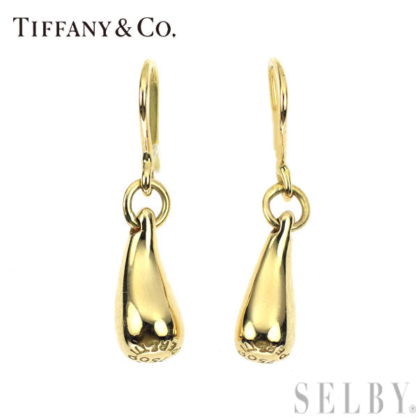 ティファニー K18YG ピアス ティアドロップ フック — セルビー  