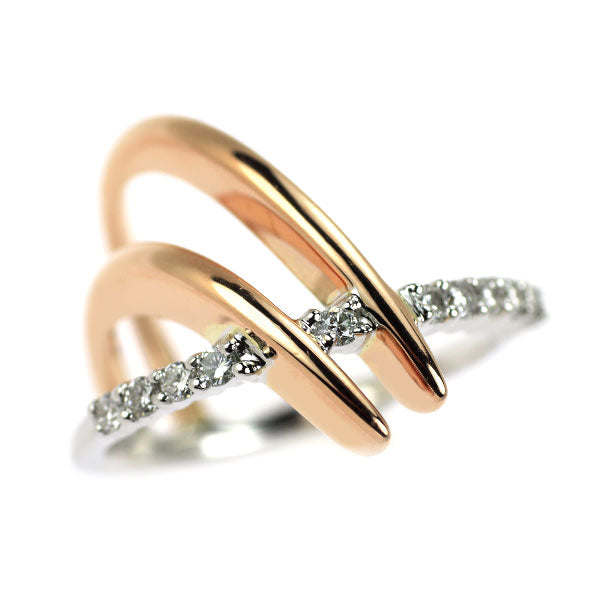 カラッチ K18PG/ K18WG ダイヤモンド リング 0.17ct パイナス  ピンキー