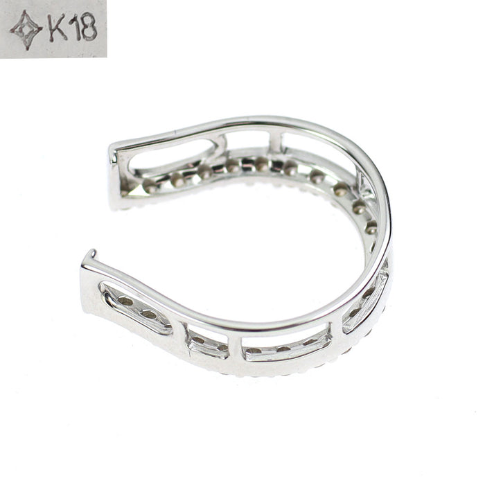 GSTV K18WG ダイヤモンド ペンダントトップ 0.22ct 馬蹄 ホース