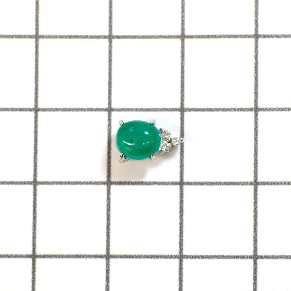 Pt950 エメラルド ダイヤモンド ペンダントトップ 0.50ct D0.02ct