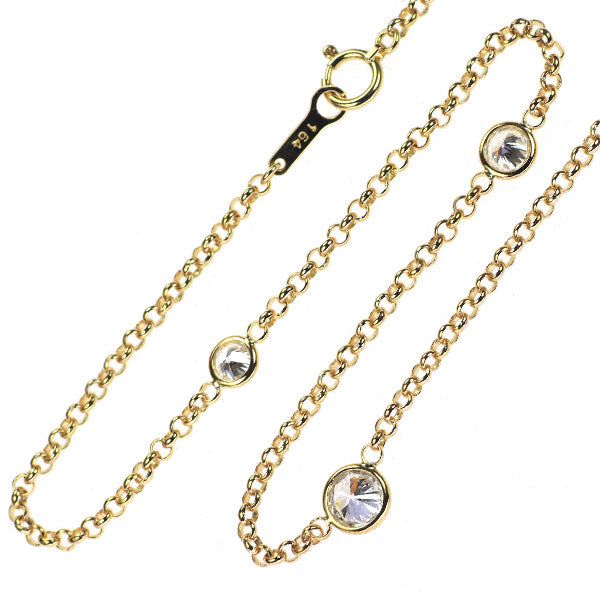 K18YG ダイヤモンド ネックレス 1.64ct ステーション 37.5cm  