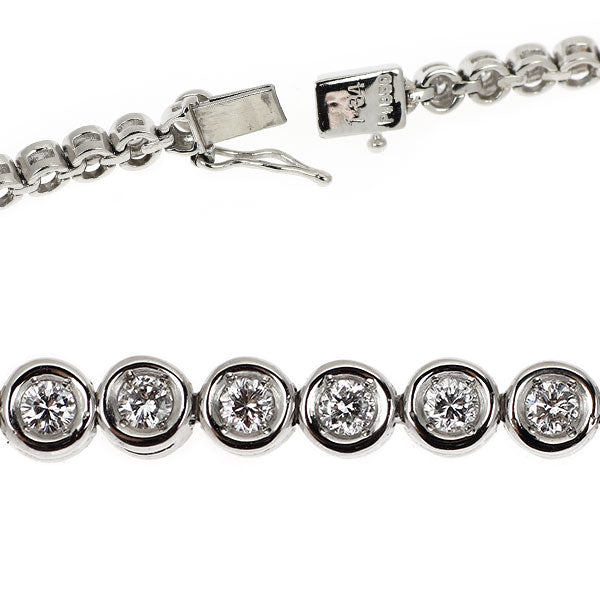 Pt850 ダイヤモンド ブレスレット 1.34ct テニス