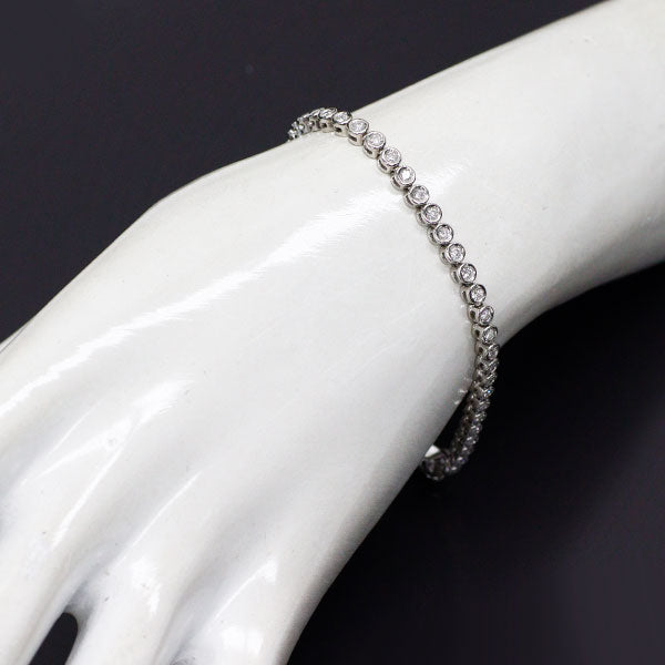 Pt850 ダイヤモンド ブレスレット 1.34ct テニス
