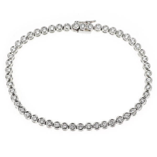 Pt850 ダイヤモンド ブレスレット 1.34ct テニス
