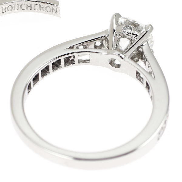 ブシュロン Pt950 ダイヤモンド リング 0.74ct F VVS1 3EX ビーラブ ド ソリテール 48号