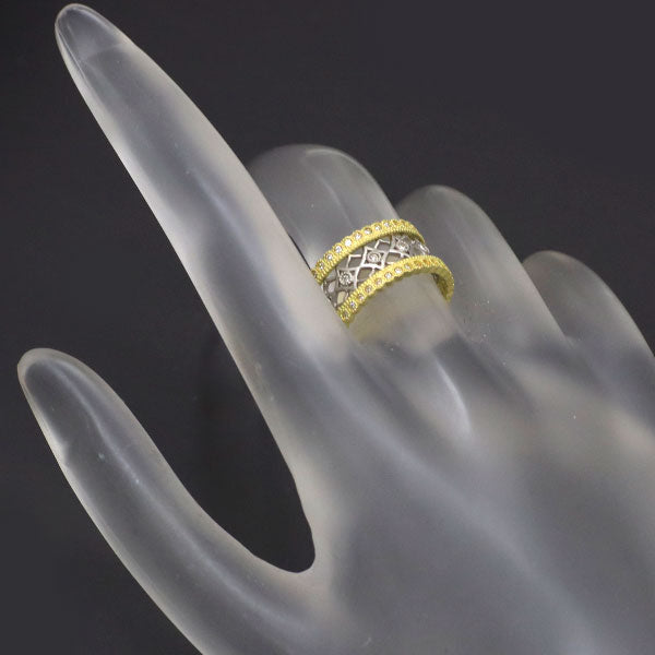 K18YG/ Pt900 ダイヤモンド リング 0.35ct