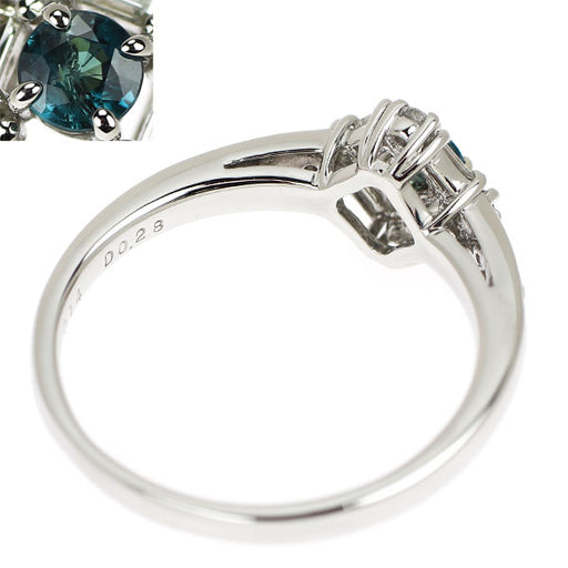 希少 Pt900 アレキサンドライト ダイヤモンド リング 0.14ct D0
