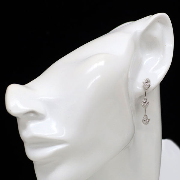 K18WG ダイヤモンド ピアス ハート パヴェ — セルビーオンラインストア 