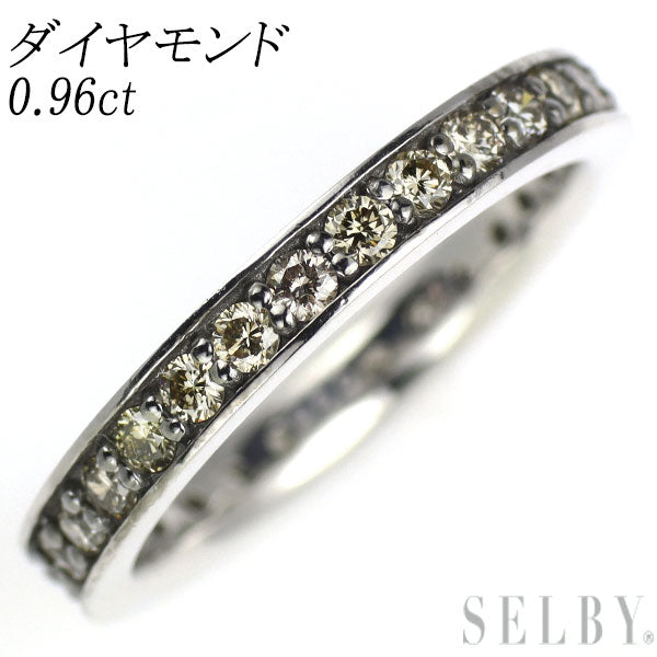 ブラックコーティング/ K18WG ダイヤモンド リング 0.96ct フルエタニティ