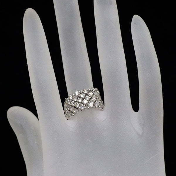 K18WG ダイヤモンド リング 4.42ct