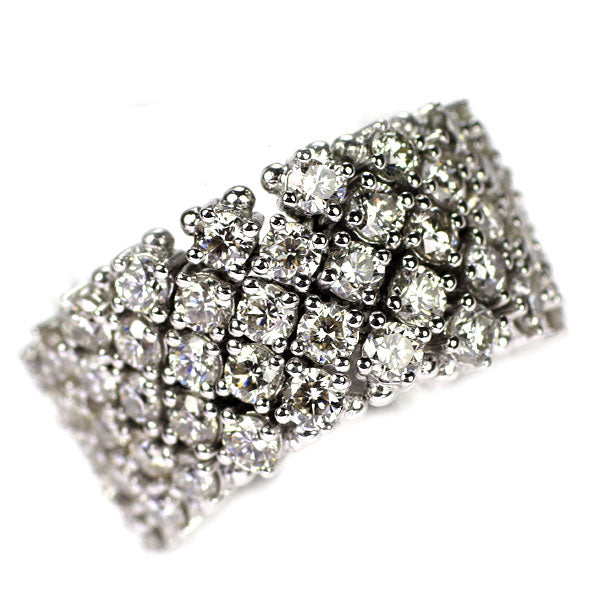 超歓迎された ダイヤモンド K18WG リング セルビーオンラインストア — 4.42ct アクセサリー