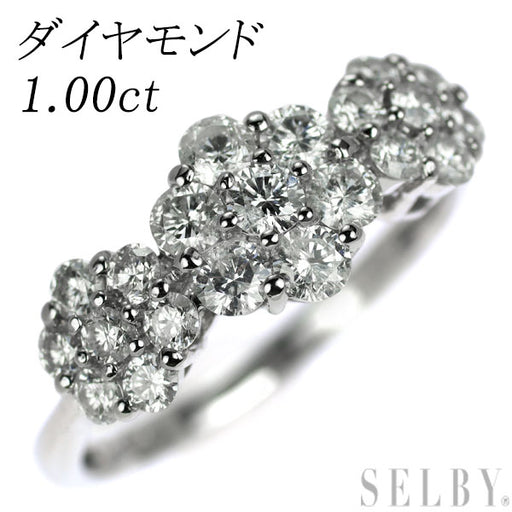 Pt900 ダイヤモンド リング 1.00ct フラワー — セルビー Pt900 ダイヤモンド リング 1.00ct フラワー — セルビー