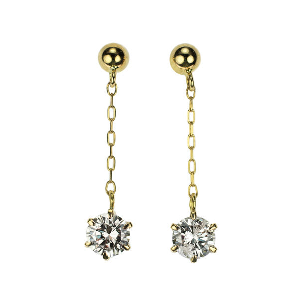 K18YG ダイヤモンド ピアス 0.56ct — セルビーオンラインストア K18YG ダイヤモンド ピアス 0.56ct — セルビーオンラインストア