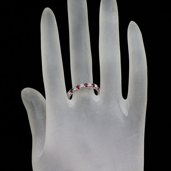 モニッケンダム Pt900 ルビー ダイヤモンド リング 0.28ct D0.30ct