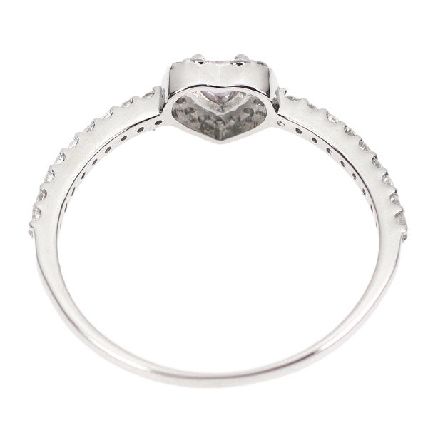 新品 希少 Pt950 ハートシェイプ 天然ピンクパープル ダイヤモンド リング 0.103ct FIPP VS1 D0.18ct 【エスコレ】