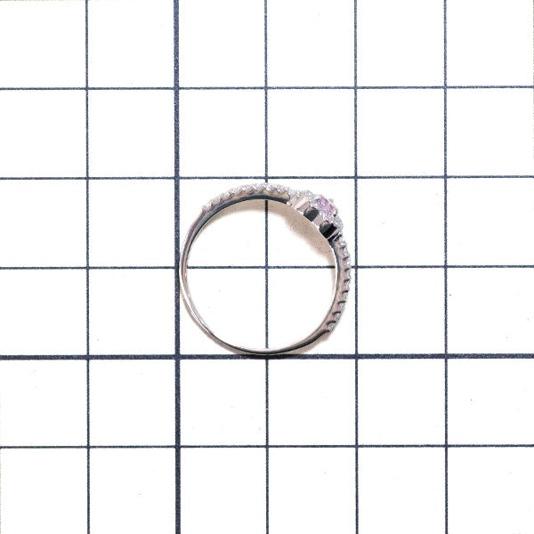 新品 希少 Pt950 ハートシェイプ 天然ピンクパープル ダイヤモンド リング 0.103ct FIPP VS1 D0.18ct 【エスコレ】